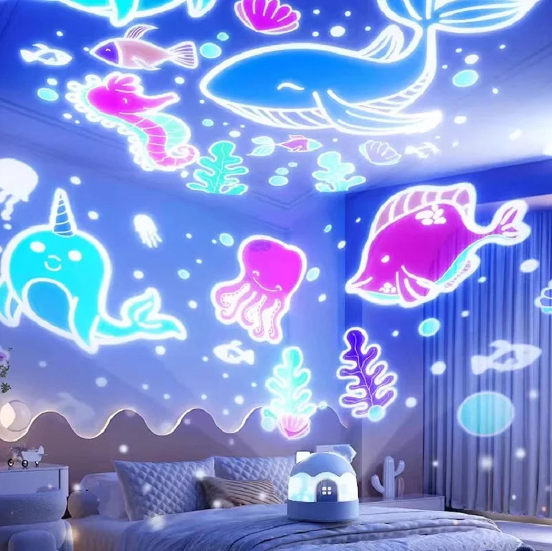 lampara de proyector luz LED para niños ideal para el cuarto